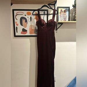 Deep purple gown
